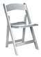Chivari Silver ToughResin™ Folding Chair with Silver Vinyl Cushion CFRS-AX-T