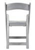 Chivari Silver ToughResin™ Folding Chair with Silver Vinyl Cushion CFRS-AX-T