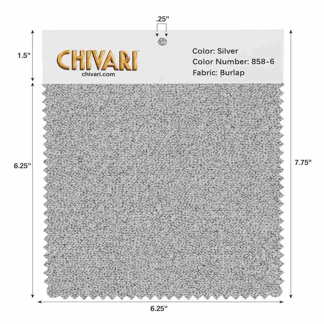 Chivari World’s Best Cushion Fabric Swatch – Silver SW-B-SR-A
