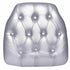 Chivari Silver 1.75" Thick Vinyl Tufted Panel Chiavari Chair Cushion CUSHPANVINTUFTSLV-AX-T