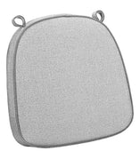 Silver with Gray Piping 2.5" Thick Chair Cushion - World's Best Cushions