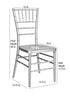 Chivari Silver Resin Steel Skeleton™ Chiavari Chair- 4 Pack - Some Assembly Required CCRS-U4-STEEL-AX-T-4