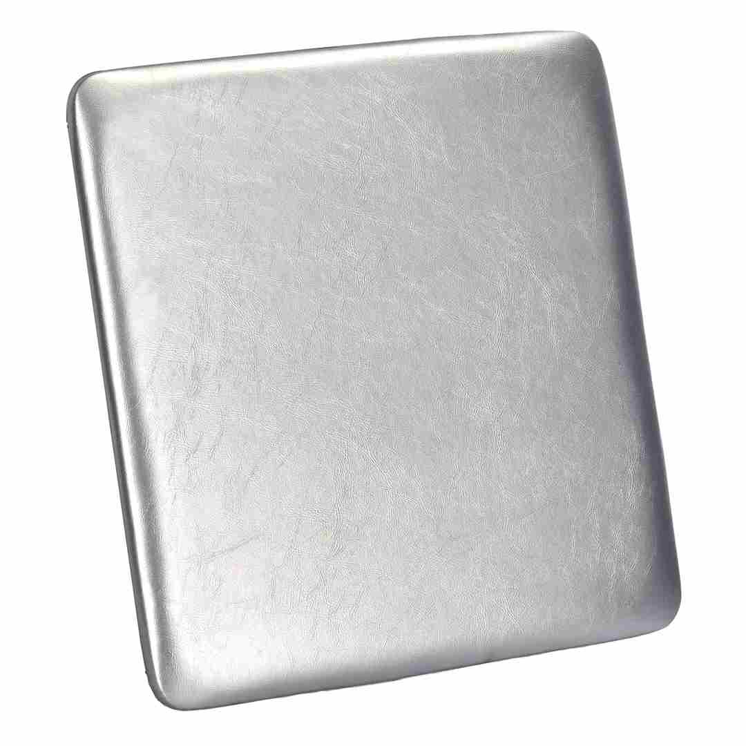 Chivari Silver 0.75" Vinyl Panel Cushion with SlipNot™ Technology for Clear Folding Chair CUSHPANVIN-FLD-SLV-AX