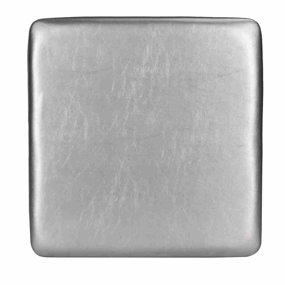 Chivari Silver 0.75" Vinyl Panel Cushion with SlipNot™ Technology for Clear Folding Chair CUSHPANVIN-FLD-SLV-AX