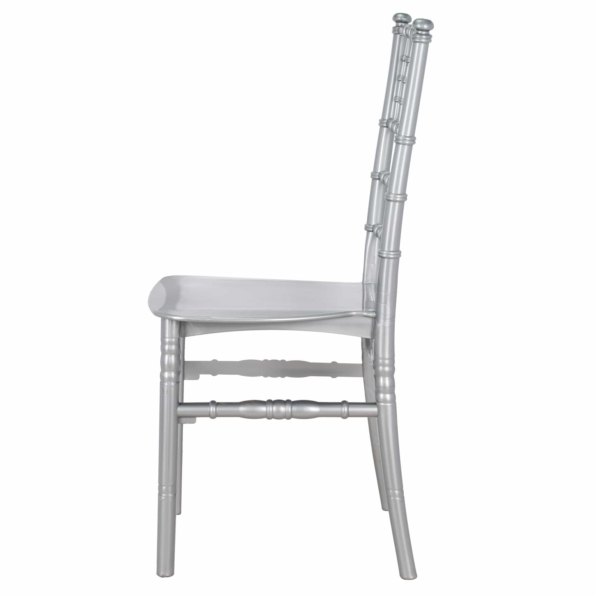 Chivari Silver BasicResin™ Chiavari Chair CCPS-v22-SG-T