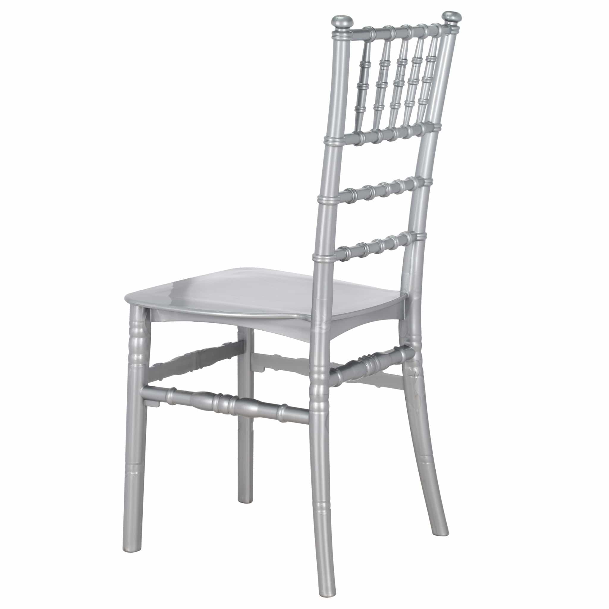 Chivari Silver BasicResin™ Chiavari Chair CCPS-v22-SG-T