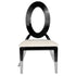 Chivari Kids Silver Frame Stainless Steel O Chair with White Vinyl Cushion COSSS-KID-AX-T
