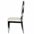 Chivari Kids Silver Frame Stainless Steel O Chair with White Vinyl Cushion COSSS-KID-AX-T