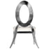 Chivari Kids Silver Frame Stainless Steel O Chair with White Vinyl Cushion COSSS-KID-AX-T