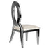 Chivari Kids Silver Frame Stainless Steel O Chair with White Vinyl Cushion COSSS-KID-AX-T