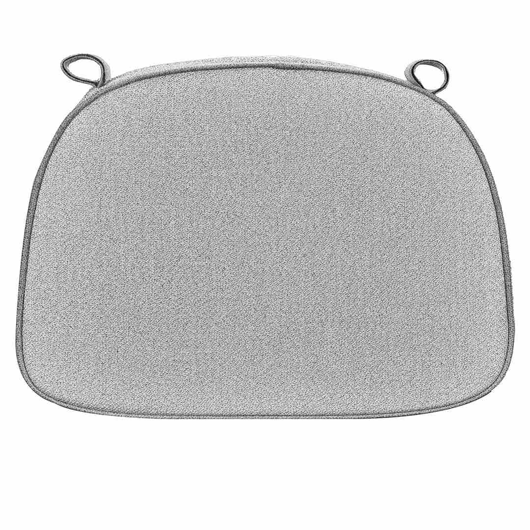 Chivari Silver with Gray Piping 2.5" Thick Chair Cushion - World's Best Cushions CUSHBST-SGR-AX-T