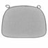 Chivari Silver with Gray Piping 2.5" Thick Chair Cushion - World's Best Cushions CUSHBST-SGR-AX-T