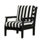 Solstice Black Solstice Mayfield Outdoor Chair with Cabana Classica Cushions SLT-MAY-1S-BK-CC