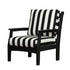 Solstice Black Solstice Mayfield Outdoor Chair with Cabana Classica Cushions SLT-MAY-1S-BK-CC