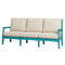 Solstice Aruba Blue Solstice Mayfield Outdoor Sofa with Canvas Natural Cushions SLT-SLT-MAY-3S-AB-CN