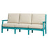 Solstice Aruba Blue Solstice Mayfield Outdoor Sofa with Canvas Natural Cushions SLT-SLT-MAY-3S-AB-CN