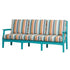 Solstice Aruba Blue Solstice Mayfield Outdoor Sofa with Surround Sunrise Cushions SLT-SLT-MAY-3S-AB-SS