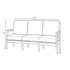 Solstice Aruba Blue Solstice Mayfield Outdoor Sofa with Surround Sunrise Cushions SLT-SLT-MAY-3S-AB-SS