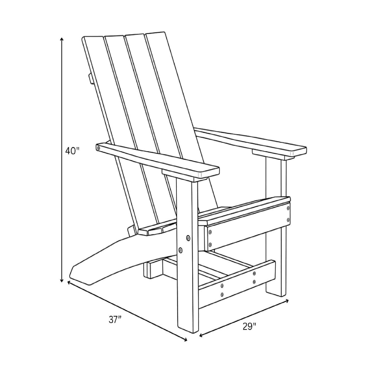 Solstice Aruba Blue Solstice Montrose Adirondack Chair SLT-0202ADR-AB