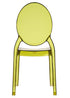 Chivari Vintage Green Clear Resin Oval Back Sophia Ghost Chair CGSRGR-ZG-T