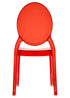 Chivari Red Clear Resin Oval Back Sophia Ghost Chair CGSRR-ZG-T