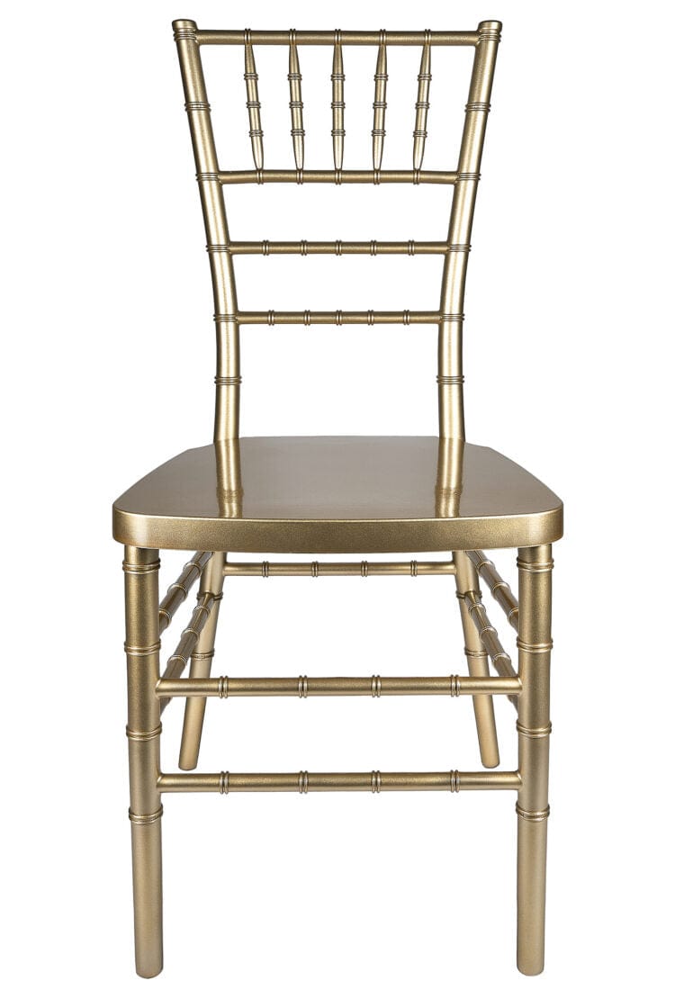 Chivari Sparkling Gold Champagne Resin Steel Skeleton™ Chiavari Chair CCRCHGSP-STEEL-AX-T