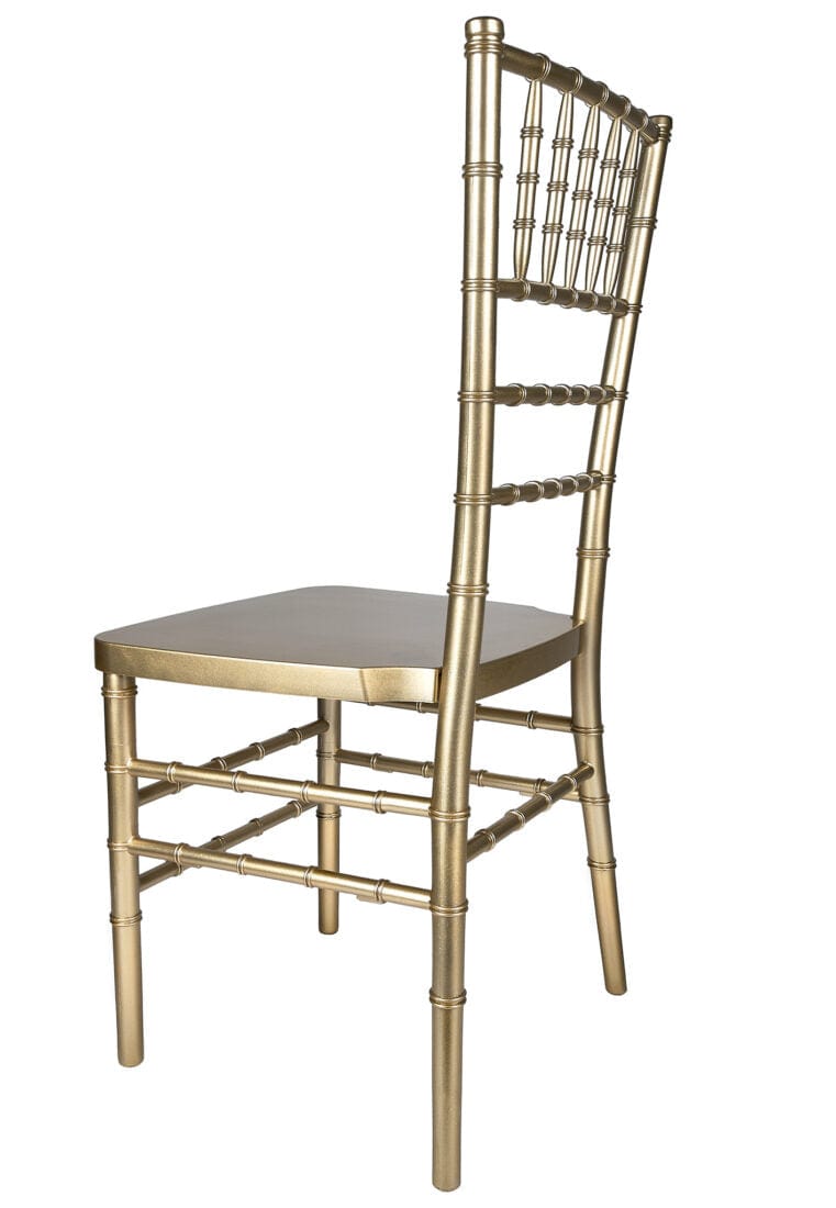 Chivari Sparkling Gold Champagne Resin Steel Skeleton™ Chiavari Chair CCRCHGSP-STEEL-AX-T