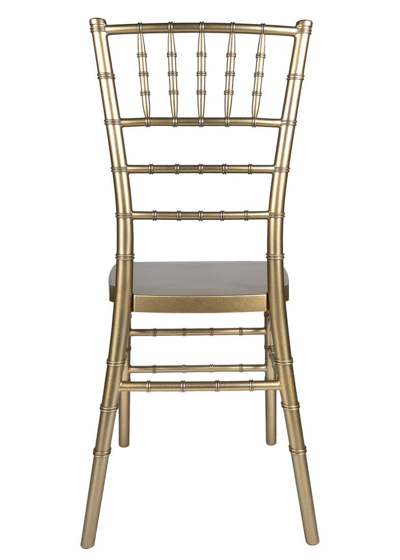 Chivari Sparkling Gold Champagne Resin Steel Skeleton™ Chiavari Chair CCRCHGSP-STEEL-AX-T