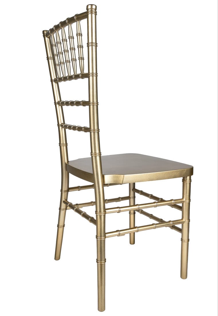 Chivari Sparkling Gold Champagne Resin Steel Skeleton™ Chiavari Chair CCRCHGSP-STEEL-AX-T