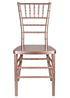 Chivari Sparkling Rose Gold Steel Skeleton™ Resin Chiavari Chair CCRRGSP-STEEL-AX-T