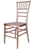 Chivari 128 Chiavari Chair Package - Sparkling Rose Gold Steel Skeleton™ Resin CCRRGSP-ST-128KT-AX