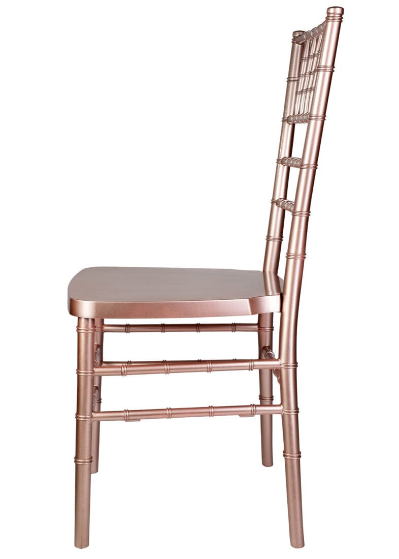 Chivari 32 Chiavari Chair Package - Sparkling Rose Gold Steel Skeleton™ Resin CCRRGSP-ST-32KT-AX