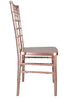Chivari 128 Chiavari Chair Package - Sparkling Rose Gold Steel Skeleton™ Resin CCRRGSP-ST-128KT-AX