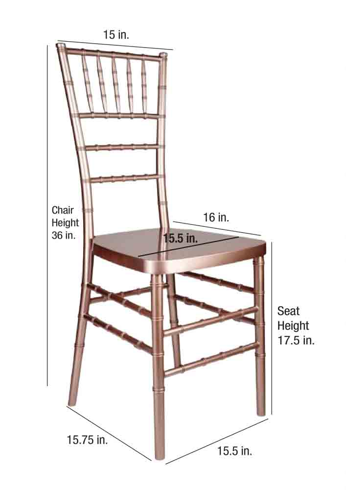 Chivari 32 Chiavari Chair Package - Sparkling Rose Gold Steel Skeleton™ Resin CCRRGSP-ST-32KT-AX