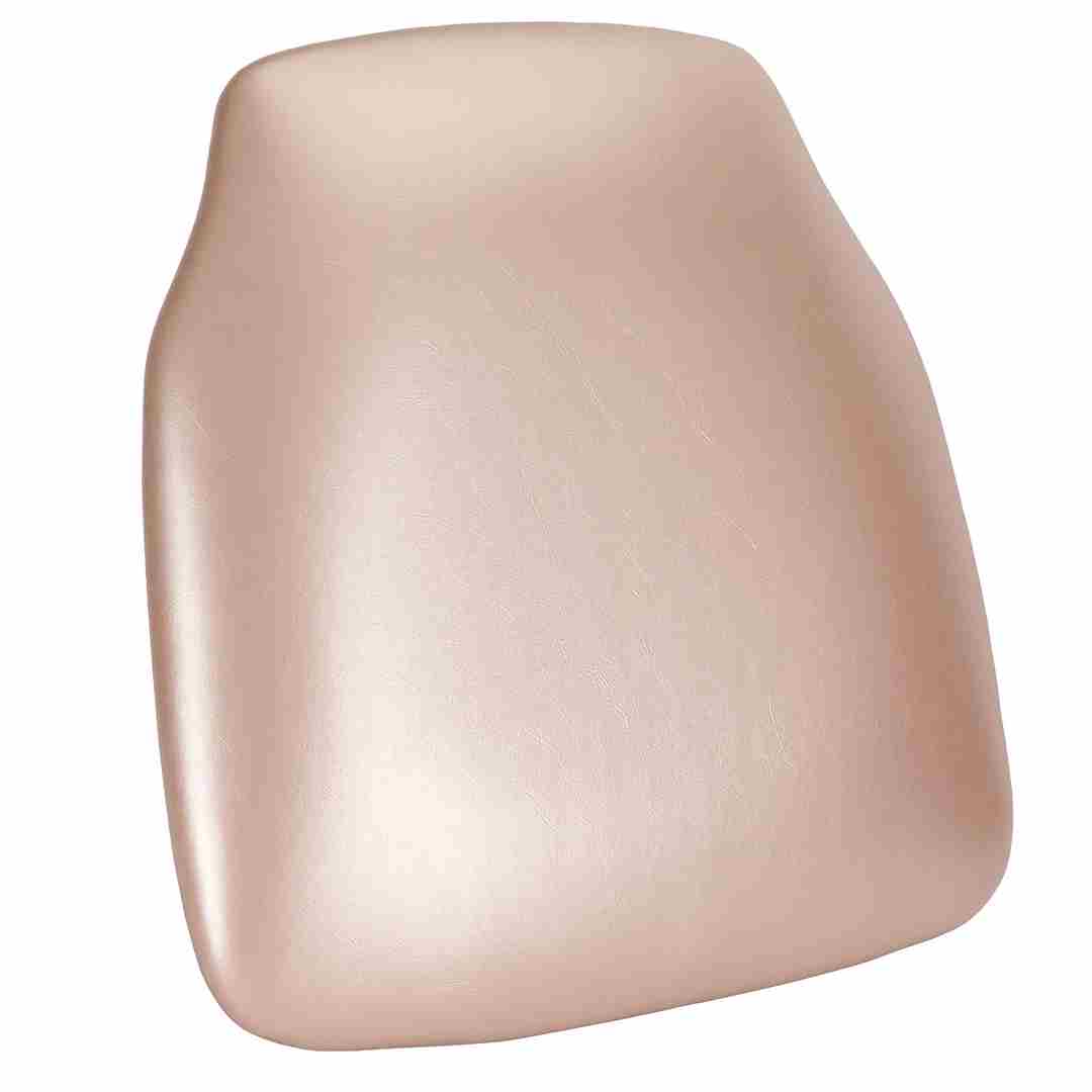 Chivari Sparkling Rose Gold Vinyl Panel Contour Back Chiavari Cushion with SlipNot™ Technology CUSHPANVINRGS-CONT-AX-T