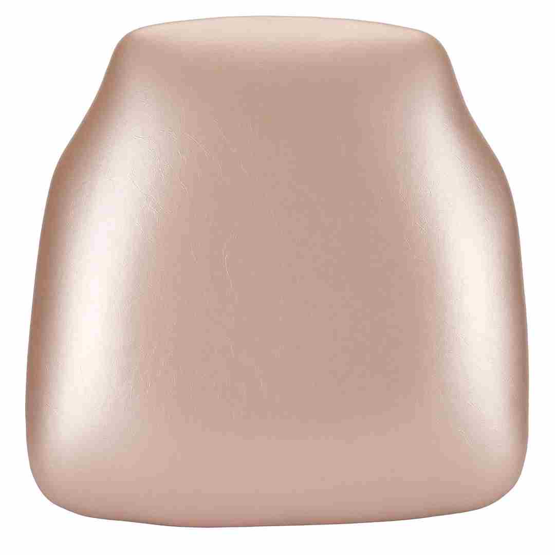 Chivari Sparkling Rose Gold Vinyl Panel Contour Back Chiavari Cushion with SlipNot™ Technology CUSHPANVINRGS-CONT-AX-T
