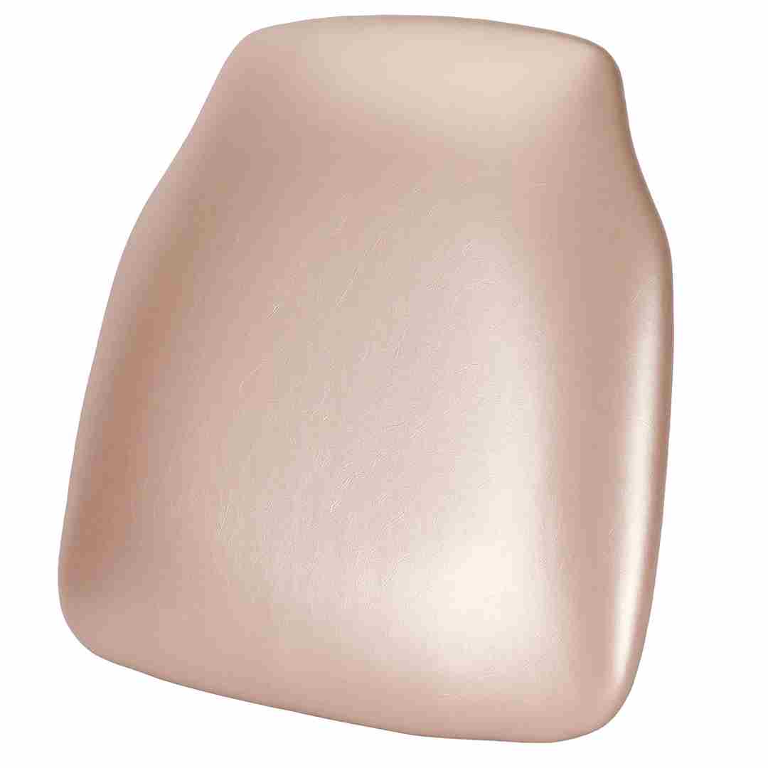 Chivari Sparkling Rose Gold Vinyl Panel Contour Back Chiavari Cushion with SlipNot™ Technology CUSHPANVINRGS-CONT-AX-T