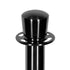 Chivari Black Polished Stanchion, Includes Weighted Base, Base Cover and Pole with Crown STANCHBLK-KT-AX