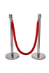 Chivari 6 Foot Red Velvet Stanchion Rope STANCHROPERED-CHROME-AX-T