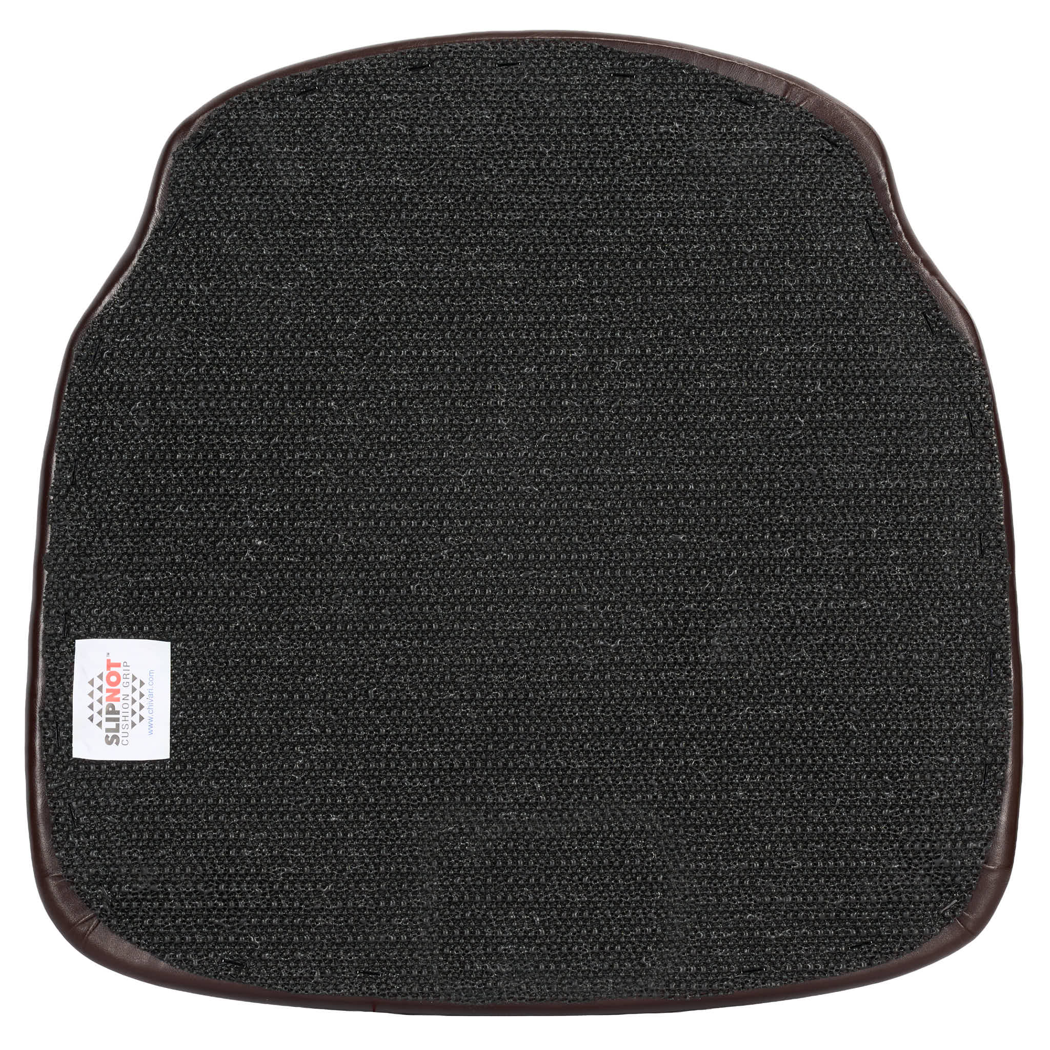 Chivari Brown Vinyl 1.75" Thick Cross Back Cushion with SlipNot™ Technology CUSHX-PANVINBR-SPNT-AX
