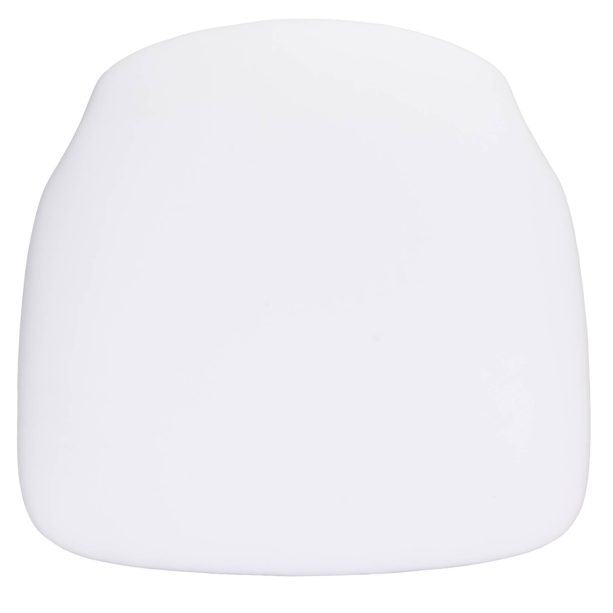 Chivari Pure White Vinyl 1.75" Thick Cross Back Cushion with SlipNot™ Technology CUSHX-PANVINPRWHI-SPNT-AX