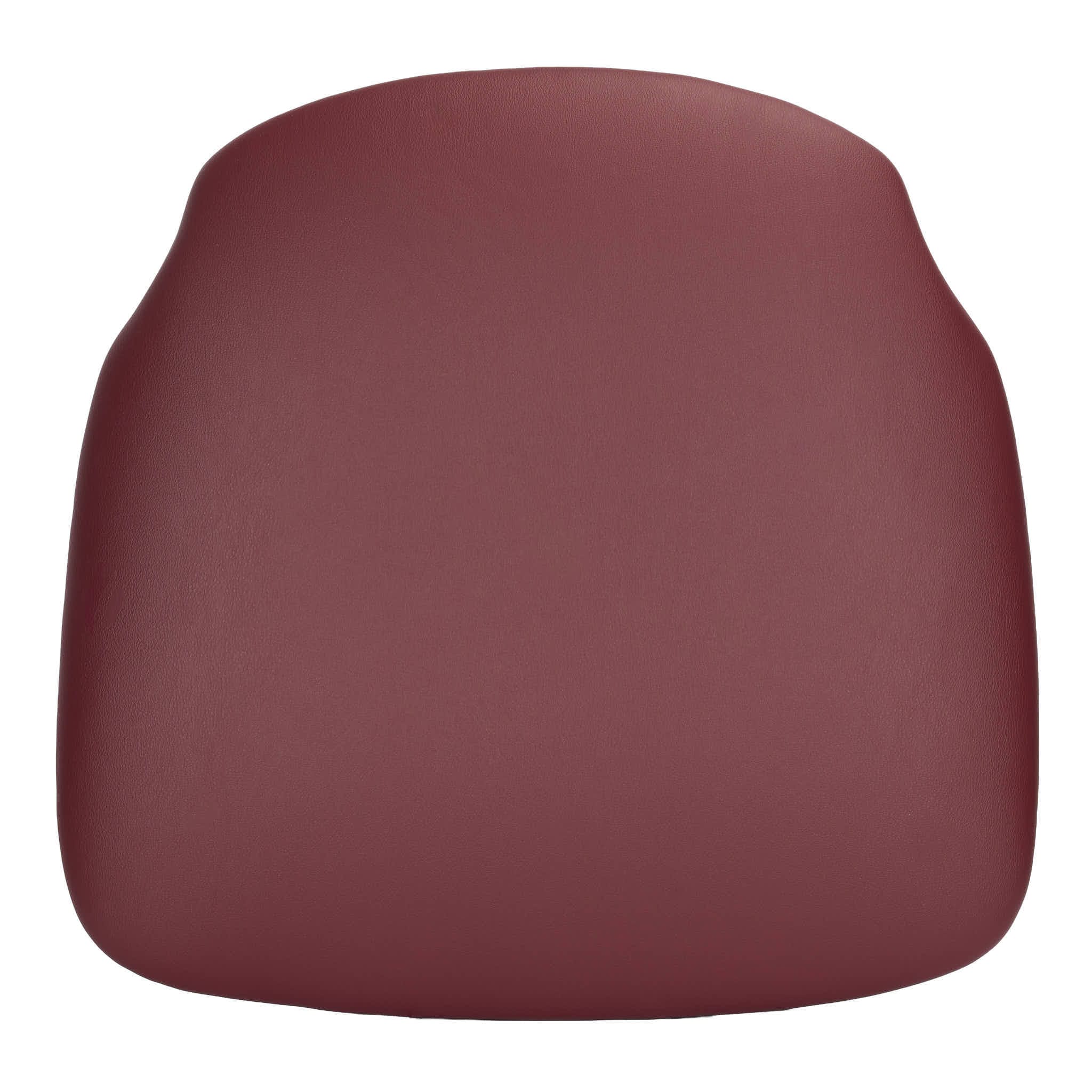 Chivari Red Wine Vinyl 1.75" Thick Cross Back Cushion with SlipNot™ Technology CUSHX-PANVINRDWI-SPNT-AX