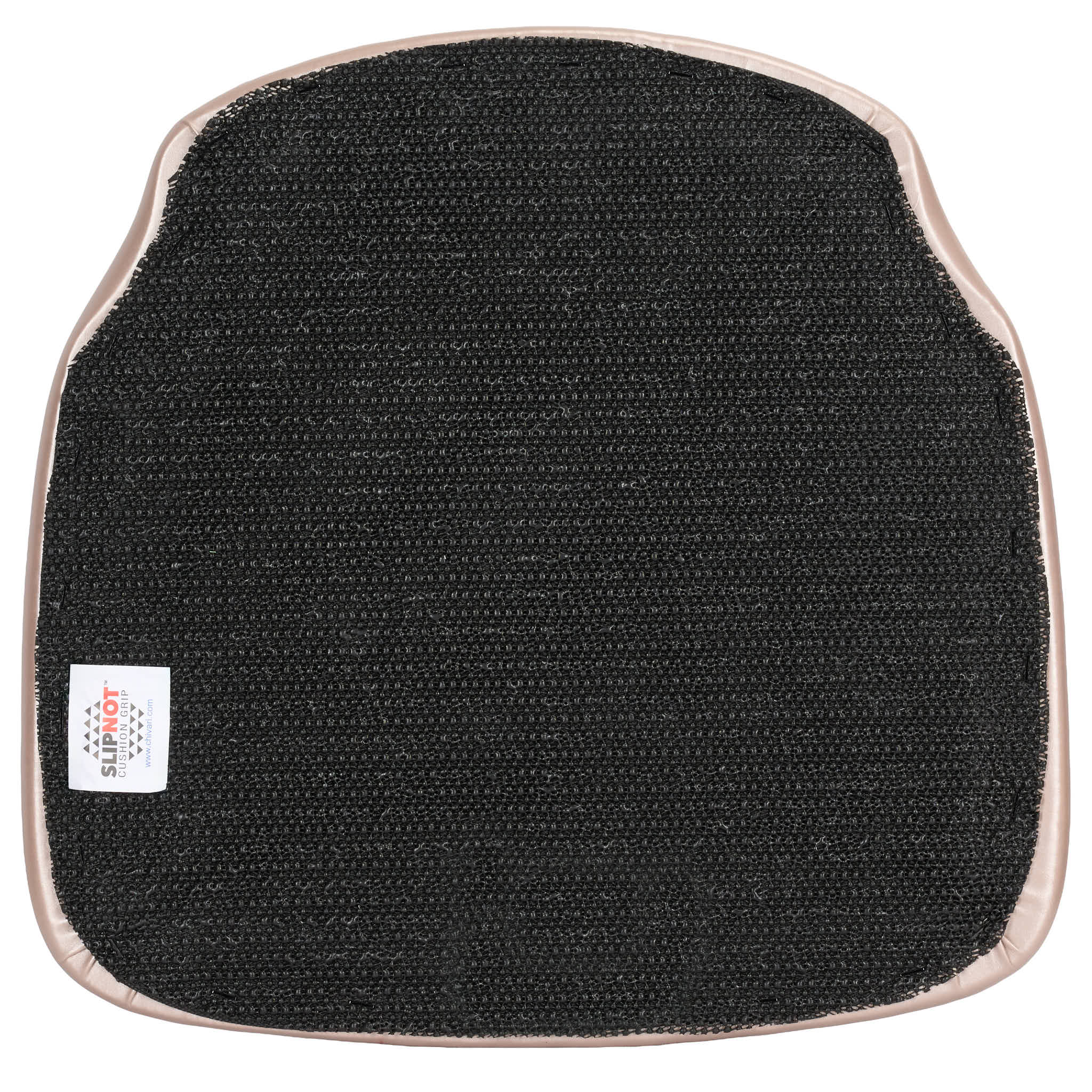 Chivari Rose Gold Vinyl 1.75" Thick Cross Back Cushion with SlipNot™ Technology CUSHX-PANVINRG-SPNT-AX