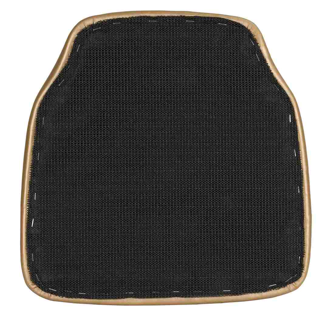 Chivari Gold  1.75" Vinyl Panel Back Chiavari Cushion with SlipNot™ Technology CUSHPANVINGOLD-SPNT-AX