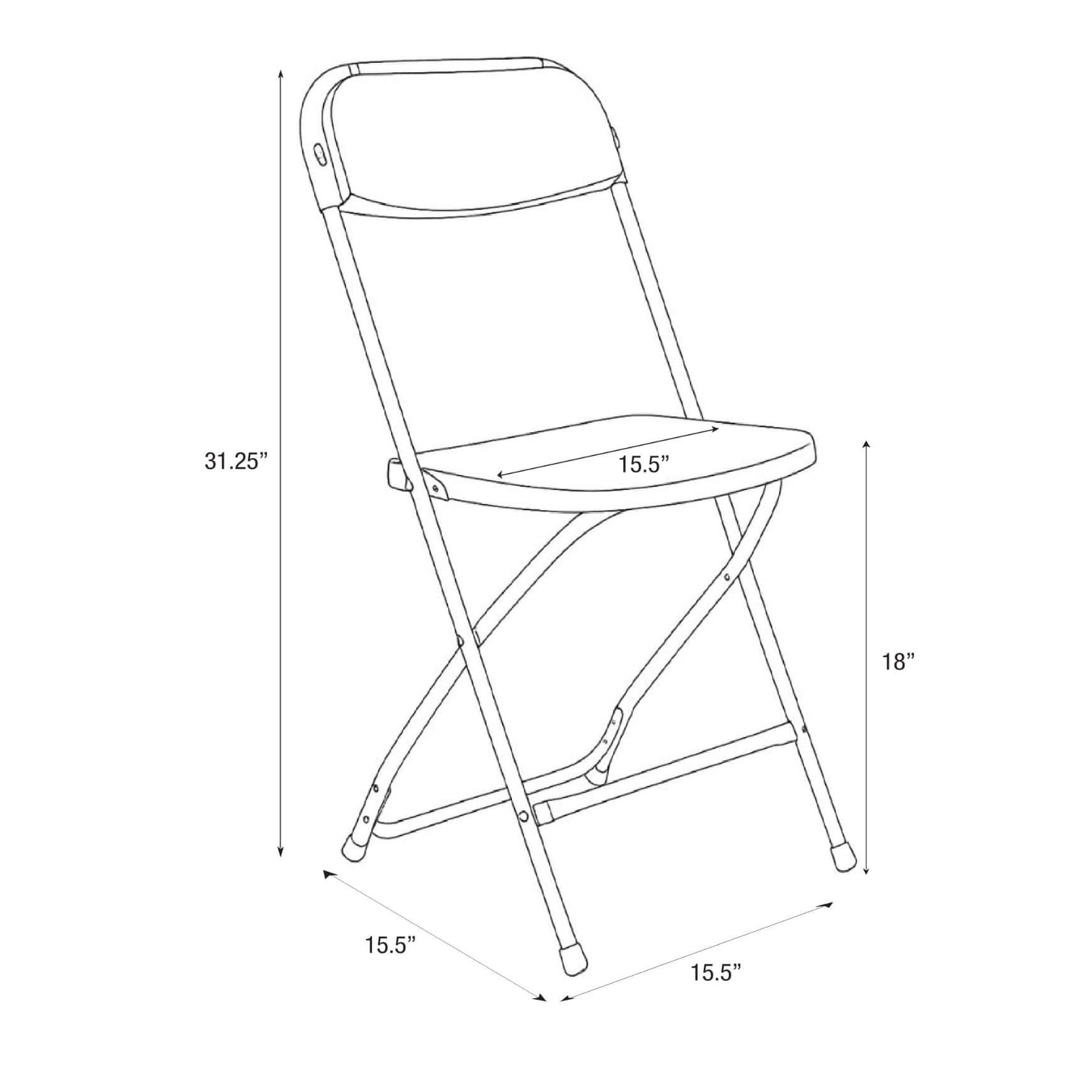 Chivari Brown Folding Chair (Steel-Poly Chair) CFPBR-CXI