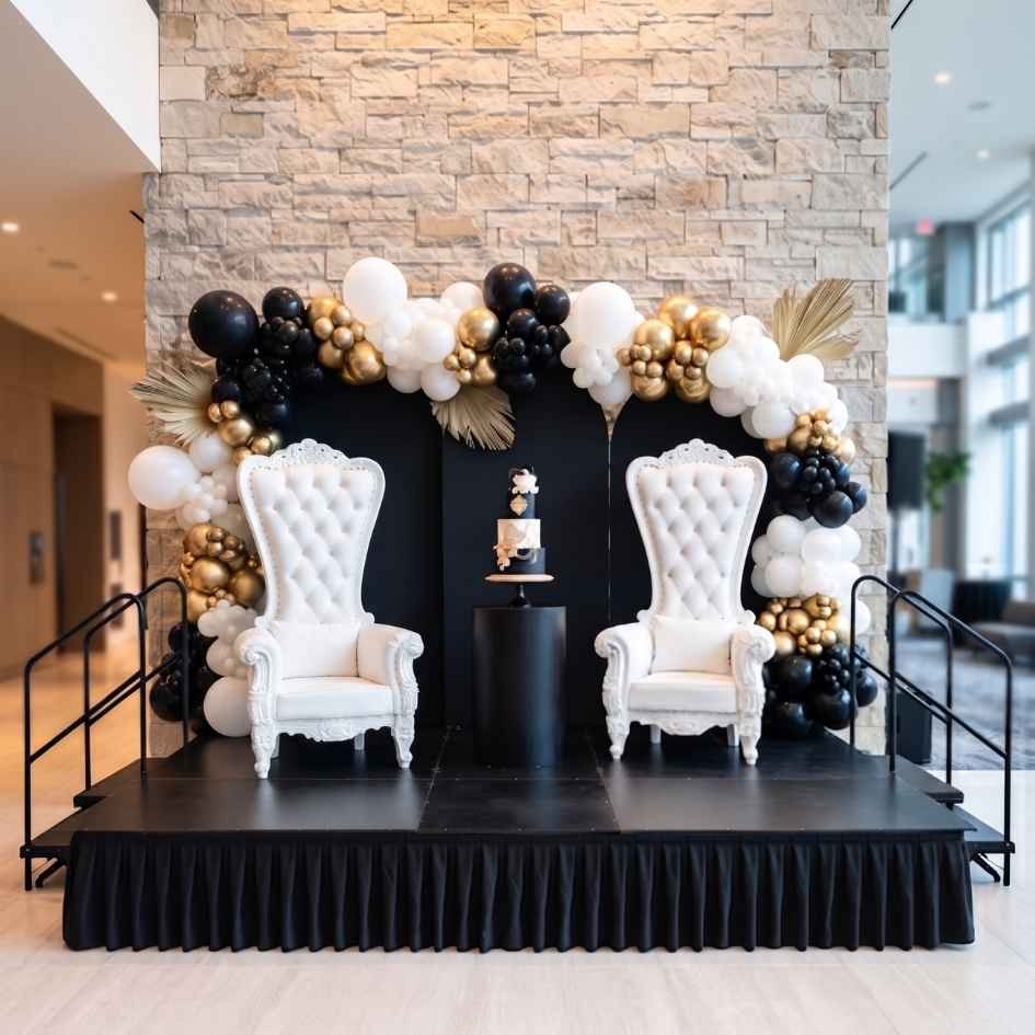 StandUp StandUp Portable Stage Steps with Rails - 2 Steps STG-STR2-AX