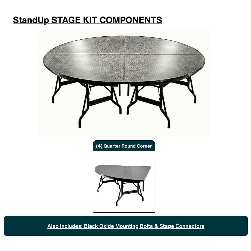 StandUp StandUp 8' Round Ceremonial Portable Stage STG-8x8CER-KT