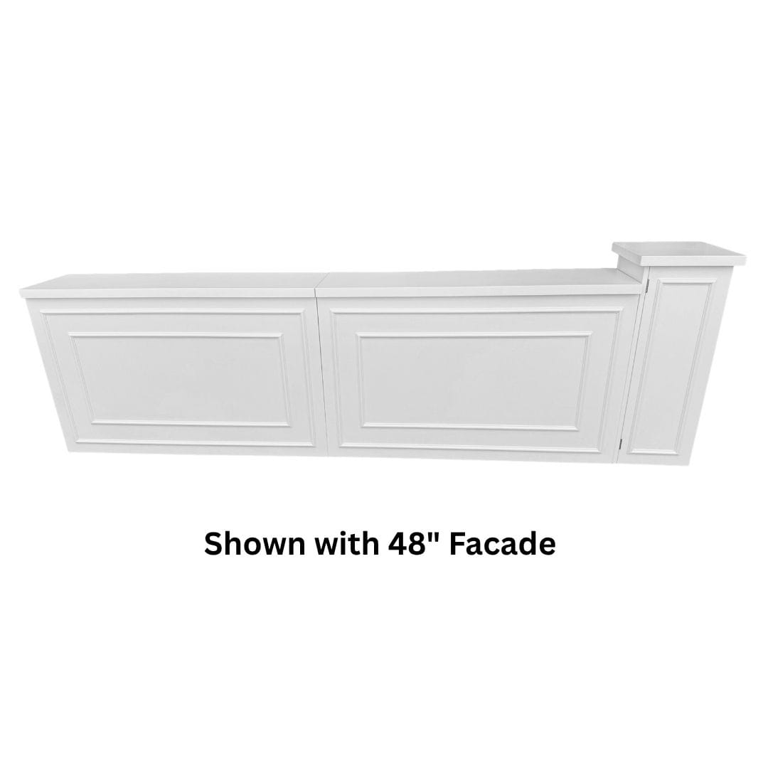 Stage Façade White 12" x 12" x 34" Stage Facade Post with 14" x 14" Top STG-FC-POST-WH-AX
