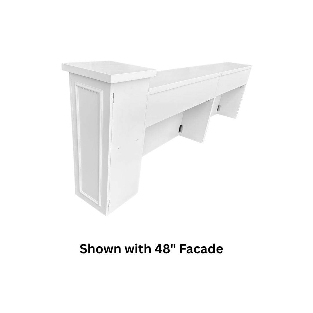Stage Façade White 12" x 12" x 34" Stage Facade Post with 14" x 14" Top STG-FC-POST-WH-AX