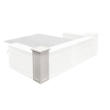 White 12" x 12" x 34" Portable Stage Facade Post with 14" x 14" Top